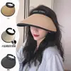 Nuevo Sombrero de Sol para Niños Verano Parte Superior Abierta Protección Solar Protección UV Playa Viaje Sombrero de Paja Sombrero de Sol