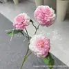 Flores Artificiais com 3 Cabeças: Peônia Koi, Lótus, Peônia Grou para Decoração de Espaço, Design de Paisagem, Adereços de Fotografia, Atacado