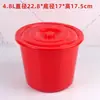 Balde Vermelho Pequeno para Arte, Balde Pequeno Portátil para Água, Balde de Plástico de Morango para Pintura, Balde para Pincéis, Balde de Tinta para Coleta de Ovos