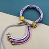 Cuerda de Mano de Xizang Cuerda de Algodón para Frotar la Mano Cuerda de Mano de Colores Pulsera de Estilo Étnico Tejida a Mano Adorno de Xizang Pulsera de Thangka