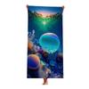 Toalla de playa de microfibra transfronteriza con estampado de piedras de colores, venta al por mayor, toalla de baño absorbente para playa y vacaciones en la playa.