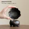 Colador de Té de Cerámica Morada con Juego de Filtro de Cerámica Integrado para Hojas de Té, Separador de Té para Uso Doméstico