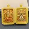 Nuevo Modelo Cinco Señores Relieve 3D Doble Cara 3*4cm Zodiaco Ocho Deidades Guardianas Colgante Thangka Collar Buda del Zodiaco