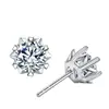 Brincos de Moissanita de Um Quilate, Floco de Neve Cravejado com Diamantes Brilhantes Brincos da Moda, Design Feminino Brincos para Estudantes Atacado