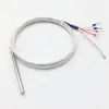 Medición de temperatura a prueba de agua fabricantes de sondas de sensor de temperatura mayoreo PT1000 tubo recto sensor de temperatura de resistencia térmica de platino