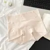 Roupa íntima de Algodão Puro de Xinjiang para Mulheres, Cintura Média-Alta, Comprimento Estendido, Forro Antibacteriano de Algodão, Calça de Maternidade Tamanho Grande, Boxer Briefs Sem Costura para Mulheres
