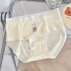 Ropa interior para mujer, bragas de algodón antibacterianas de cintura media, transpirables y lindas para chicas, talla grande, cómodas para estudiantes.