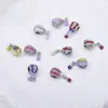 2026 Nuevo Modelo Comercio Exterior Transfronterizo Aleación con Perlas Rayas Verticales Esmalte Incrustado de Diamantes Globo Aerostático Accesorios para Pulseras DIY Joyería