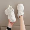 Tênis Casuais Femininos com Salto Anabela Pequeno 2024 Sapatos Casuais Femininos Tênis Pai de Solado Grosso. Grande Quantidade, Preço Favorável