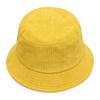 Sombrero de pescador de pana color crema liso con bordado de logotipo fijo para exteriores, para hombre y mujer, disponible en stock.