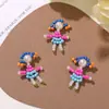 Moda Creativa Hecho a Mano Cuentas de Arroz Personajes de Dibujos Animados DIY Lindo Divertido Gancho para Oreja Pulsera Collar Colgante Accesorios