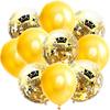Globos Transparentes de Confeti Corona Oro Rosa de 12 Pulgadas 30 40 50 Cumpleaños Látex Lentejuelas