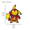 Lindo broche de Pikachu de dibujos animados superhéroe Pikachu Bebé Mágico Bao Ke Meng accesorios de insignia de personalidad
