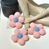 Estilo Pastoral Estéreo Enchimento de Algodão Flor de Cinco Pétalas Xadrez Acessórios de Cabelo Roupas Acessórios de Tecido Feitos à Mão Acessórios de Flor Joia Broche