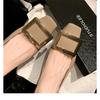 Versión de Piel de Vaca~ Elegantes Zapatos Planos de Estilo Francés con Hebilla Cuadrada de Metal, Tacón Pequeño Grueso y Punta Cuadrada Baja para Mujer, Nuevo Modelo Primavera y Otoño 2026
