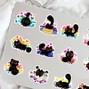 50 Adesivos Originais de Grafite de Gato Preto Orgulhoso Decorativos para Guitarra Caderno Mala DIY à Prova d'Água Atacado Transfronteiriço