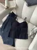 Camisola sexy y caliente de encaje delicado con copas, puro deseo y estilo maduro, adecuada tanto para llevar por dentro como por fuera, top de moda con hermoso diseño en la espalda