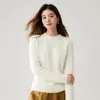 Nuevo Suéter de Punto Grueso de Cuello Redondo para Otoño/Invierno, Suave y Pegajoso, de Cachemira Amigable con la Piel, Color Sólido, Holgado para Mujer, Capa Base de Punto Cálido