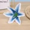 Flor de lirio artificial de 13 cm con flor de lirio pequeña en forma de corazón al por mayor bambú rico con flor arreglo floral para coche de boda con flor tela de seda Cien