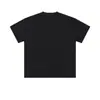 Camiseta para Hombre de Terciopelo Delgado y Peludo Color Negro para Primavera y Verano 190g Algodón Puro Estilo Americano Color Sólido Manga Corta Juvenil Casual Holgada