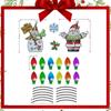 RFM040 pegatinas magnéticas reflectantes navideñas transfronterizas decoración de cuerpo de bombilla de muñeco de nieve de Santa pegatinas magnéticas para refrigerador