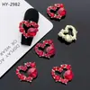 Accesorios para Uñas con Diamantes Rosas de Amor Transparente Portátiles Accesorios para Uñas Satélite de Piedra Tridimensional Accesorios para Uñas con Diamantes Morados Venta al por Mayor