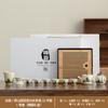 Tetera de cerámica vintage de alta calidad con horno Ru, taza de té Kung Fu, bandeja de té, juego de té ligero de lujo para el hogar, impresión de alta calidad para inauguración de la casa