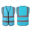 Chaleco de Seguridad Reflectante Chaleco Sitio de Construcción Chaleco Reflectante Malla Transpirable Multibolsillo Multicolores Ropa Reflectante Ropa de Trabajo