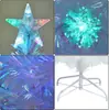 Árbol de Navidad de Fibra Óptica Blanco Luces LED de Colores Copos de Nieve Brillantes+Estrella en la Punta del Árbol+PVC Encriptado Decoración Navideña Familiar