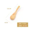 Juego de 6 Piezas de Cucharas de Madera Natural para Cocina, Mezclar, Palillos Portátiles Estilo Japonés, Cucharas, Cucharitas de Café, Cucharas de Mango Largo