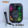 Altavoz Bluetooth Inalámbrico Transfronterizo de 6.5 pulgadas Audio para Karaoke Audio Portátil para Exteriores Micrófono para Baile Cuadrado Audio