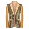 Ventas directas de fábrica transfronterizas vestido formal empalme traje brillante traje occidental club nocturno hombres anfitrión MC estudio fotográfico chaqueta hombres