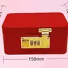 Caja de Almacenamiento de Escritorio Rectangular Roja con Tapa abatible y Cerradura de Contraseña Caja de Regalo Caja Sorpresa