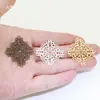Grampo de Cabelo Materiais Artesanais Adereço de Cabeça para Maquiagem de Noiva Acessórios de Joias DIY Peças de Metal Vazadas Flor
