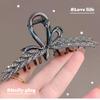 Pinza de Pelo de Clip de Tiburón de Diamantes Completos de Alta Gama para Primavera y Verano de Mujer Pinza Grande Pinza para el Pelo Elegante Tocado