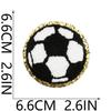 Adesivo de Tecido Bordado Grit Toalha de Basquete Patch Bordado Decoração de Bolsa Capítulo Bordado de Futebol Chenille Futebol