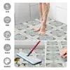 Adesivos de Chão Autoadesivos PVC Imitação Mármore Azulejos Banheiro Vaso Sanitário Antiderrapante Resistente ao Desgaste Impermeável Espessados Adesivos de Chão Autoadesivos