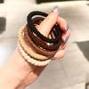 Corea del Sur Dongdaemun básico Marrón serie Marrón banda elástica base de alta elasticidad commuter todo-combinable liga para el cabello banda elástica cuerda para el cabello