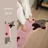 Alfombra de noche con forma de cachorro tufted, inspirada en la dopamina, alfombra flockada linda para habitación infantil, alfombrilla de felpa para sala de estar y dormitorio