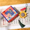 Pingente Sachet Girassol Desejos para Estudantes, Sachet de Desejos para Passar em Provas e Ganhar o Primeiro Lugar, Portátil de Hanfu de Artemísia