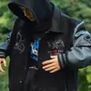 Uniformes de Béisbol de Primavera y Otoño para Hombres y Mujeres Chaquetas Retro de la Alta Calle Americana Tendencia Ins Tops y Chaquetas Casuales Holgados de Manga Larga