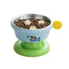 Tigela de Aço Inoxidável para Pet em Formato de Bolo, Tigela Antiderrapante para Gato com Proteção de Pescoço, Tigela para Cachorro, Tigela Elevada para Comida de Gato, Tigela de Água, Transfronteiriço
