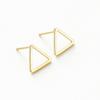 Pendientes triangulares de oro real con retención de color de 14k, pendientes hechos a mano, pendientes caseros, accesorios para pendientes, pendientes al por mayor