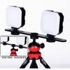 Soporte de Luz de Relleno para Teléfono Móvil para Transmisiones en Vivo, Fotografía, Mejora de Belleza, Barra Horizontal de Múltiples Varillas con Cámara Dual, Soporte de Escritorio