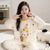 Pijama infantil de algodón puro, manga larga para niñas, primavera y otoño 2026, diseño de dibujos animados, estilo fino, estampado de salchicha, adecuado para niñas pequeñas y niños mayores, ropa de estar