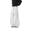 Pantalones anchos de seda helada de secado rápido estilo americano, nueva colección de verano, pantalones de paracaídas para exteriores, de cintura alta, corte holgado, adelgazantes, casuales y deportivos
