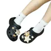 Otoño e Invierno Lindo Marrón Peludo Estrella Moda Lindos Accesorios Zuecos DIY Extraíbles Versátiles Hebillas para Zapatos