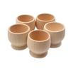 Juguetes de Pintura DIY para Niños Bandeja de Huevos de Madera Copa de Vino de Simulación de Madera Huevos de Pascua Madera Natural Color Graffiti Adornos de Madera