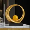 Novos Enfeites de Fluxo de Riqueza de Luxo Leve Estilo Chinês Sala de Estar Entrada Escritório Decoração de Casa Presente de Inauguração Decoração
