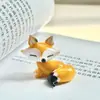 Adornos de cristal Zibo Pure hechos a mano con forma de zorrito adorable para escritorio, coche o cualquier otro uso. Regalos y regalos.